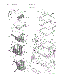 09 - Shelves parts for Frigidaire Refrigerator GHSC39EJPW1 from AppliancePartsPros.com