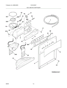 15 - Ice & Water Dispenser parts for Frigidaire Refrigerator GHSC39EJPB2 from AppliancePartsPros.com