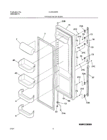 05 - Refrigerator Door parts for Frigidaire Refrigerator GLHS234ZAQ1 from AppliancePartsPros.com