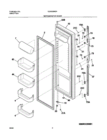 05 - Refrigerator Door parts for Frigidaire Refrigerator GLHS264ZAQ4 from AppliancePartsPros.com