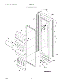 05 - Refrigerator Door parts for Frigidaire Refrigerator GHSC39ETJW0 from AppliancePartsPros.com