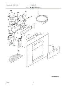 15 - Ice & Water Dispenser parts for Frigidaire Refrigerator GHSC39ETJW0 from AppliancePartsPros.com