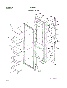 05 - Refrigerator Door parts for Frigidaire Refrigerator GLHS264ZAW0 from AppliancePartsPros.com