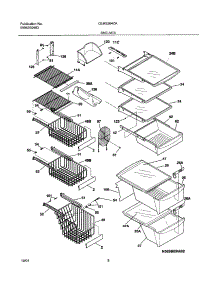 09 - Shelves parts for Frigidaire Refrigerator GLHS264ZAW0 from AppliancePartsPros.com