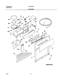 13 - Dispenser parts for Frigidaire Refrigerator GLHS264ZAW0 from AppliancePartsPros.com