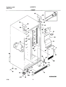 07 - Cabinet parts for Frigidaire Refrigerator GLHS267ZAW3 from AppliancePartsPros.com