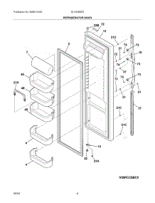 05 - Refrigerator Door parts for Frigidaire Refrigerator GLHS269ZDW0 from AppliancePartsPros.com