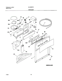 15 - Dispenser parts for Frigidaire Refrigerator GLHS267ZAW3 from AppliancePartsPros.com