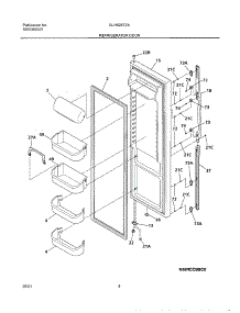 05 - Refrigerator Door parts for Frigidaire Refrigerator GLHS267ZAQ0 from AppliancePartsPros.com