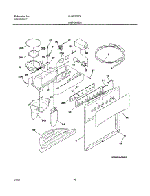 15 - Dispenser parts for Frigidaire Refrigerator GLHS267ZAQ0 from AppliancePartsPros.com