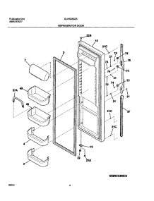 05 - Refrigerator Door parts for Frigidaire Refrigerator GLHS280ZAB6 from AppliancePartsPros.com