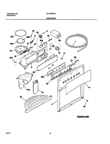 15 - Ice & Water Dispenser parts for Frigidaire Refrigerator GLHS280ZAB6 from AppliancePartsPros.com