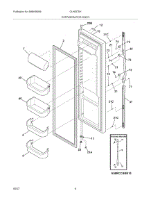 05 - Refrigerator Door parts for Frigidaire Refrigerator GLHS37EHQ4 from AppliancePartsPros.com