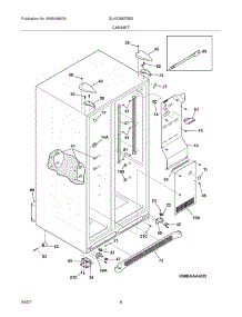 07 - Cabinet parts for Frigidaire Refrigerator GLHS36EFSB2 from AppliancePartsPros.com
