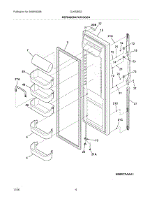 05 - Refrigerator Door parts for Frigidaire Refrigerator GLHS38EGSB1 from AppliancePartsPros.com