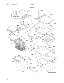 09 - Shelves parts for Frigidaire Refrigerator GLHS38EGSB1 from AppliancePartsPros.com