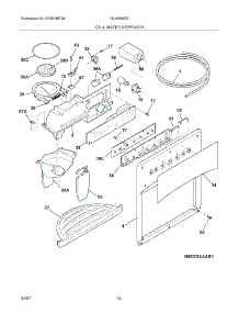 15 - Ice & Water Dispenser parts for Frigidaire Refrigerator GLHS66EEBC from AppliancePartsPros.com