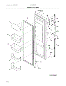 05 - Refrigerator Door parts for Frigidaire Refrigerator GLHS66EESB9 from AppliancePartsPros.com