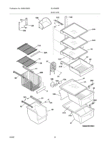 09 - Shelves parts for Frigidaire Refrigerator GLHS66EEQ0 from AppliancePartsPros.com