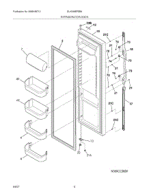 05 - Refrigerator Door parts for Frigidaire Refrigerator GLHS66EFSB6 from AppliancePartsPros.com