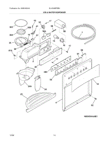 15 - Ice & Water Dispenser parts for Frigidaire Refrigerator GLHS66EFSB4 from AppliancePartsPros.com