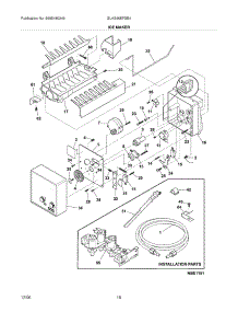 19 - Ice Maker parts for Frigidaire Refrigerator GLHS66EFSB4 from AppliancePartsPros.com