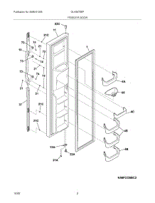 03 - Freezer Door parts for Frigidaire Refrigerator GLHS67EEPQ4 from AppliancePartsPros.com