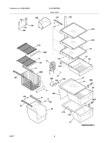 09 - Shelves parts for Frigidaire Refrigerator GLHS66EFSB5 from AppliancePartsPros.com