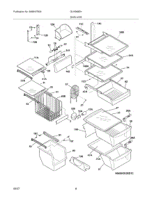 09 - Shelves parts for Frigidaire Refrigerator GLHS69EHW2 from AppliancePartsPros.com