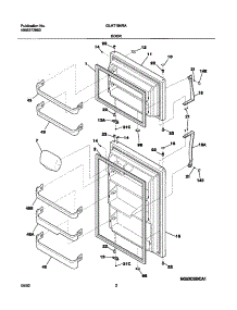 03 - Doors parts for Frigidaire Refrigerator GLHT184RAW5 from AppliancePartsPros.com