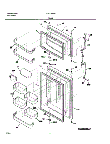 03 - Door parts for Frigidaire Refrigerator GLHT186TAW8 from AppliancePartsPros.com