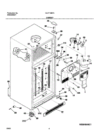 05 - Cabinet parts for Frigidaire Refrigerator GLHT186TAW8 from AppliancePartsPros.com