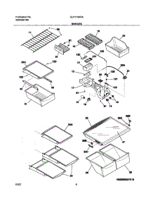 07 - Shelves parts for Frigidaire Refrigerator GLHT184RAB3 from AppliancePartsPros.com