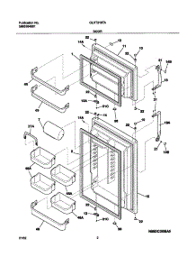 03 - Door parts for Frigidaire Refrigerator GLHT216TAQ1 from AppliancePartsPros.com