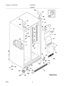 07 - Cabinet parts for Frigidaire Refrigerator GLRS233ZDW1 from AppliancePartsPros.com