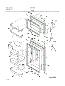 03 - Doors parts for Frigidaire Refrigerator GLHT186TAQ0 from AppliancePartsPros.com