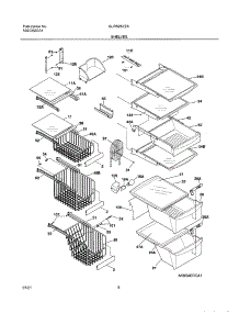 09 - Shelves parts for Frigidaire Refrigerator GLRS267ZAB0 from AppliancePartsPros.com