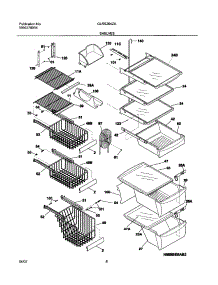 09 - Shelves parts for Frigidaire Refrigerator GLRS264ZAW4 from AppliancePartsPros.com