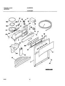 15 - Dispenser parts for Frigidaire Refrigerator GLRS267ZAQ6 from AppliancePartsPros.com