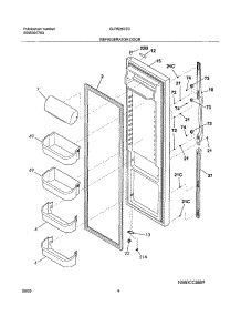 05 - Refrigerator Door parts for Frigidaire Refrigerator GLRS267ZCQ1 from AppliancePartsPros.com