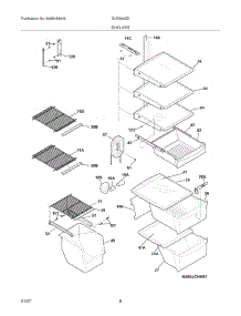 09 - Shelves parts for Frigidaire Refrigerator GLRS64ZEBA from AppliancePartsPros.com