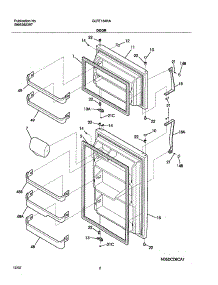 03 - Doors parts for Frigidaire Refrigerator GLRT184RAQ4 from AppliancePartsPros.com