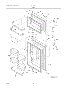 03 - Door parts for Frigidaire Refrigerator GLRT185TDQ6 from AppliancePartsPros.com