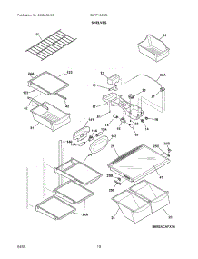 07 - Shelves parts for Frigidaire Refrigerator GLRT188WDZ2 from AppliancePartsPros.com