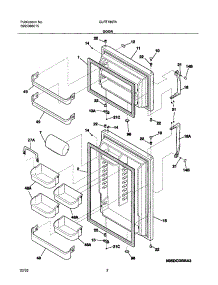 03 - Door parts for Frigidaire Refrigerator GLRT186TAQ2 from AppliancePartsPros.com