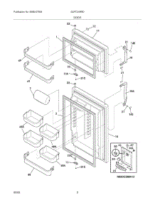 03 - Door parts for Frigidaire Refrigerator GLRT218WDZ2 from AppliancePartsPros.com