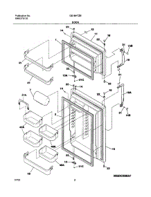 03 - Door parts for Frigidaire Refrigerator GS18HTZBW2 from AppliancePartsPros.com