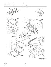 07 - Shelves parts for Frigidaire Refrigerator GLRT218WDB3 from AppliancePartsPros.com