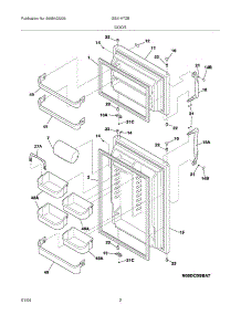 03 - Door parts for Frigidaire Refrigerator GS21HTZBK3 from AppliancePartsPros.com