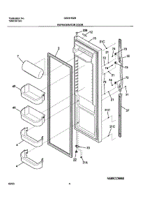 05 - Refrigerator Door parts for Frigidaire Refrigerator GS23HSZBB2 from AppliancePartsPros.com